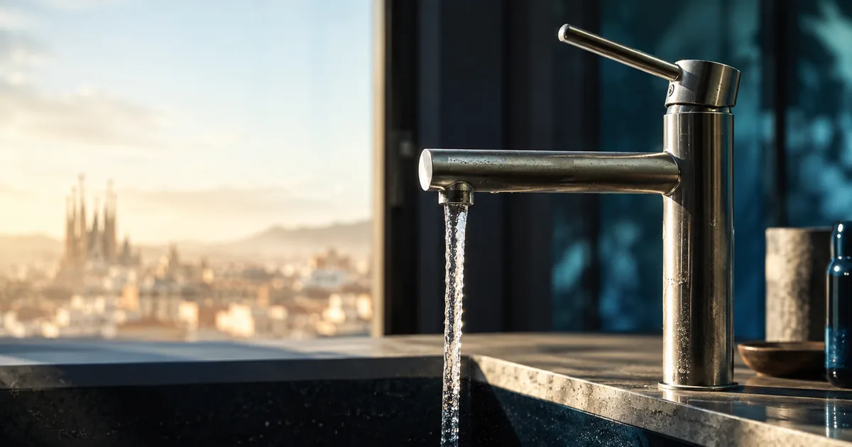 Vista de Barcelona, ciudad con dureza del agua variable según la zona de abastecimiento